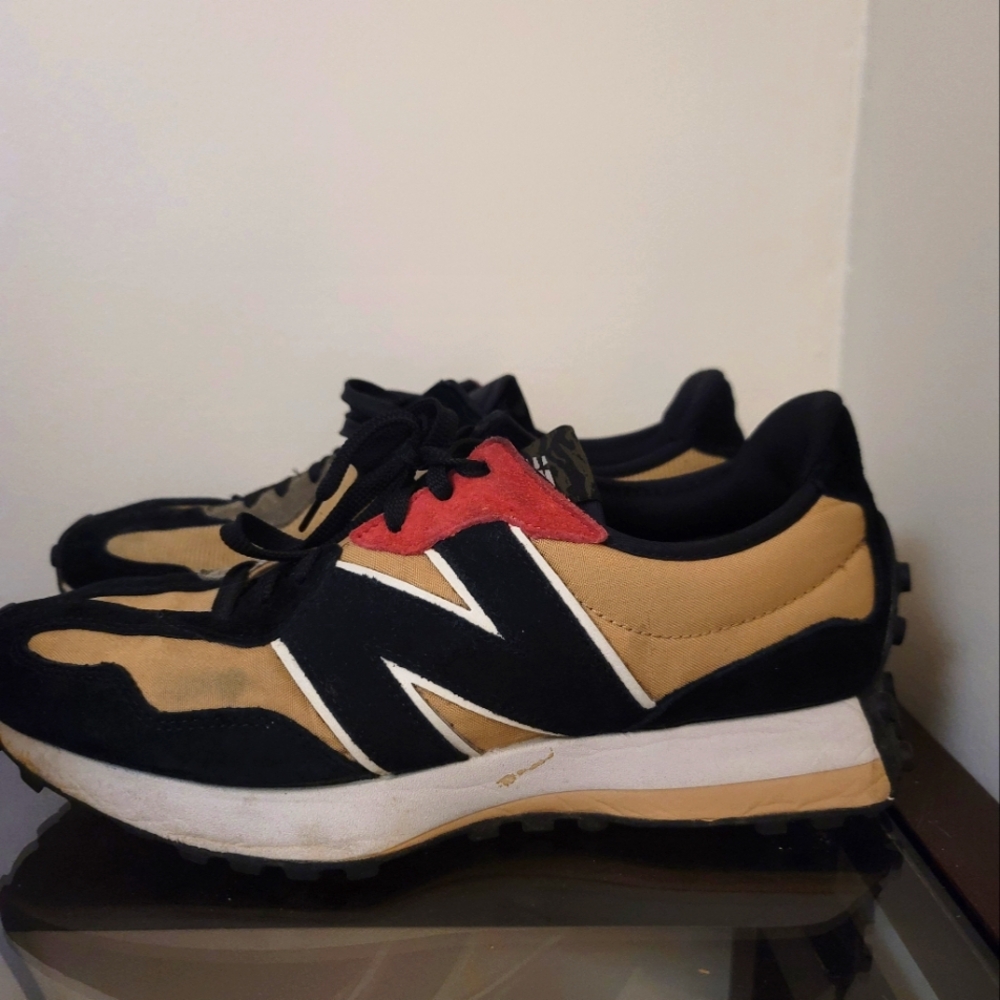 New Balance Black and Tan Sneakers